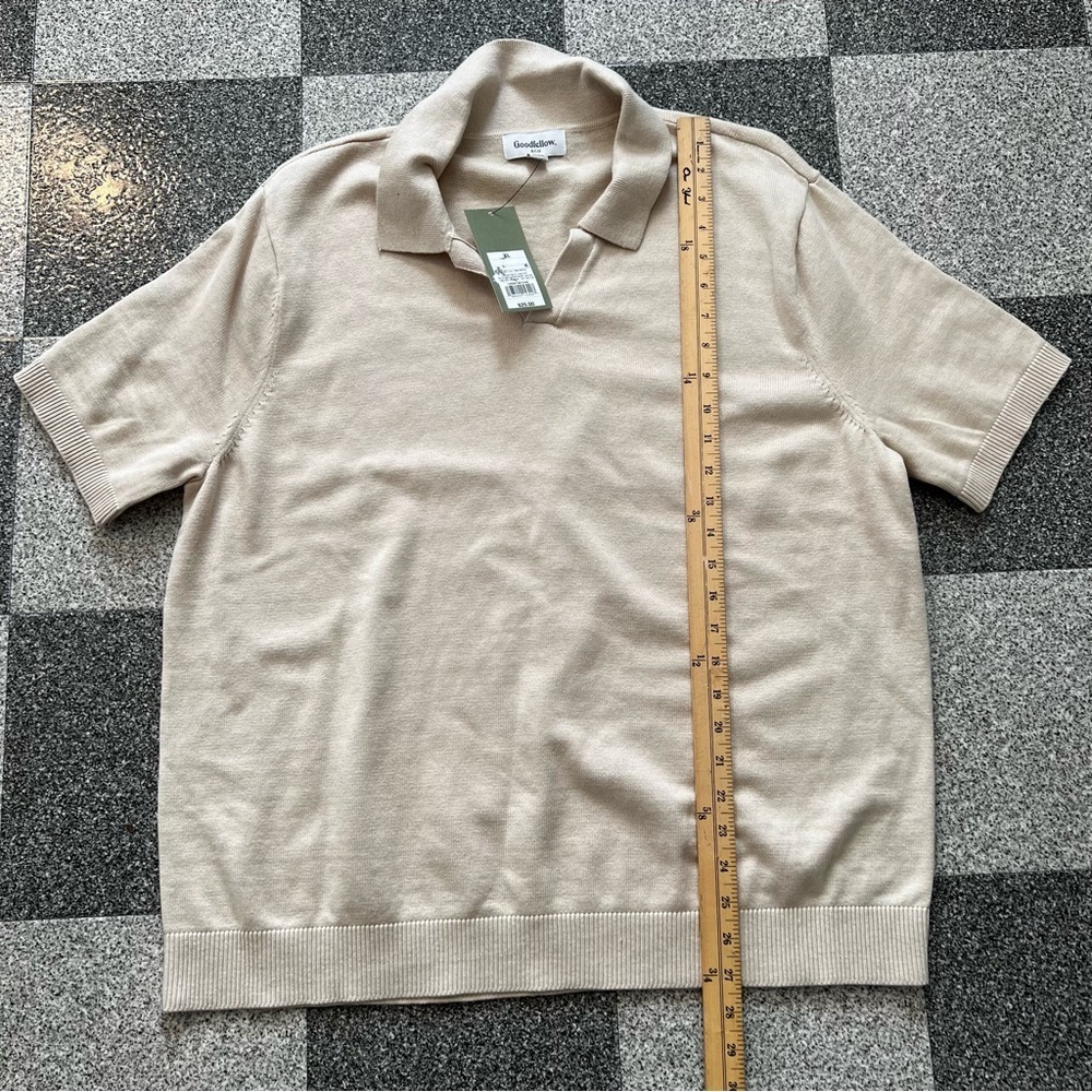 NWT Men's Goodfellow & Co Short Sleeve Johnny Collar Polo Shirt- XL - Picture 5 of 9